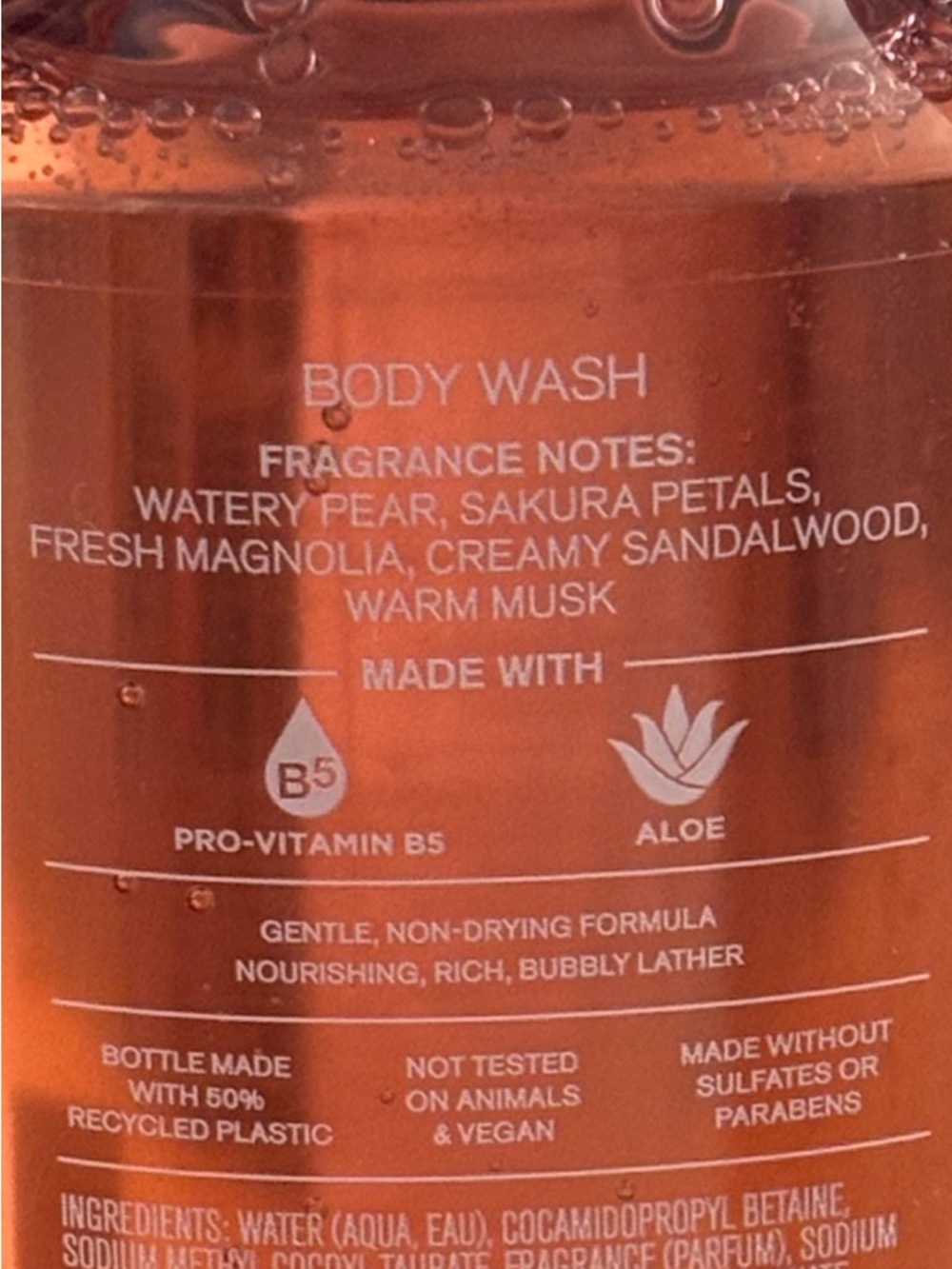 Bath & Body Works Forever Cherry Blossom Body Wash - Picture 3 of 3